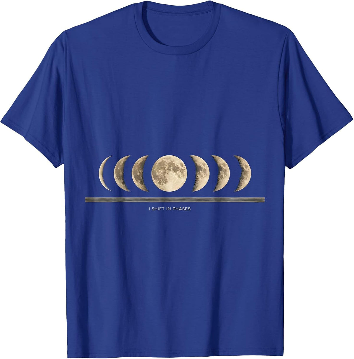 Men's I Shift In Phases Vintage Celestial Astronomy Astrology T-Shirt - Royal Blue