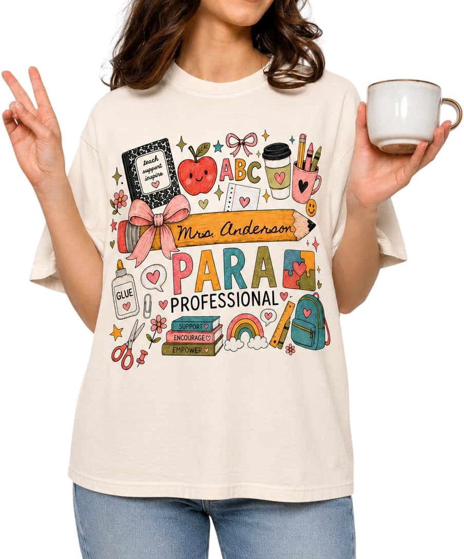 Personalized Para Professional Shirts, Teacher Aide Tee, Special Education - As Pictured