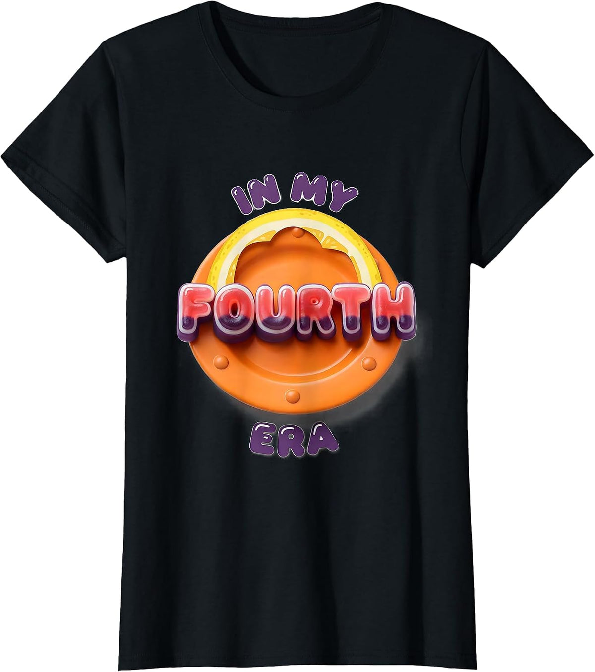 Women's In My Fourth Grade Era Retro Girl Teacher Back To School T-Shirt - Black