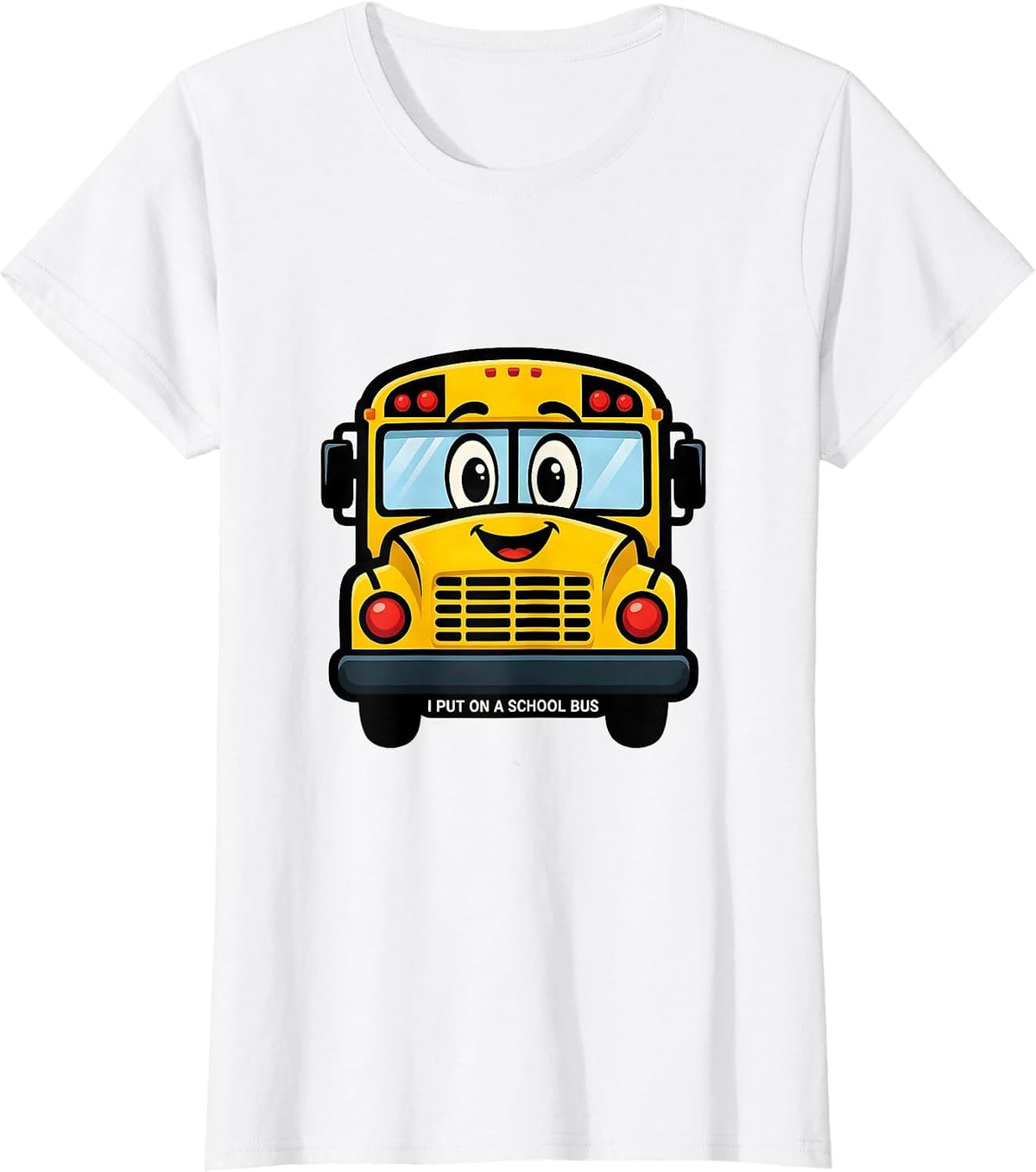 I Put On A School Bus Funny School Bus Driver Halloween T-Shirt - White
