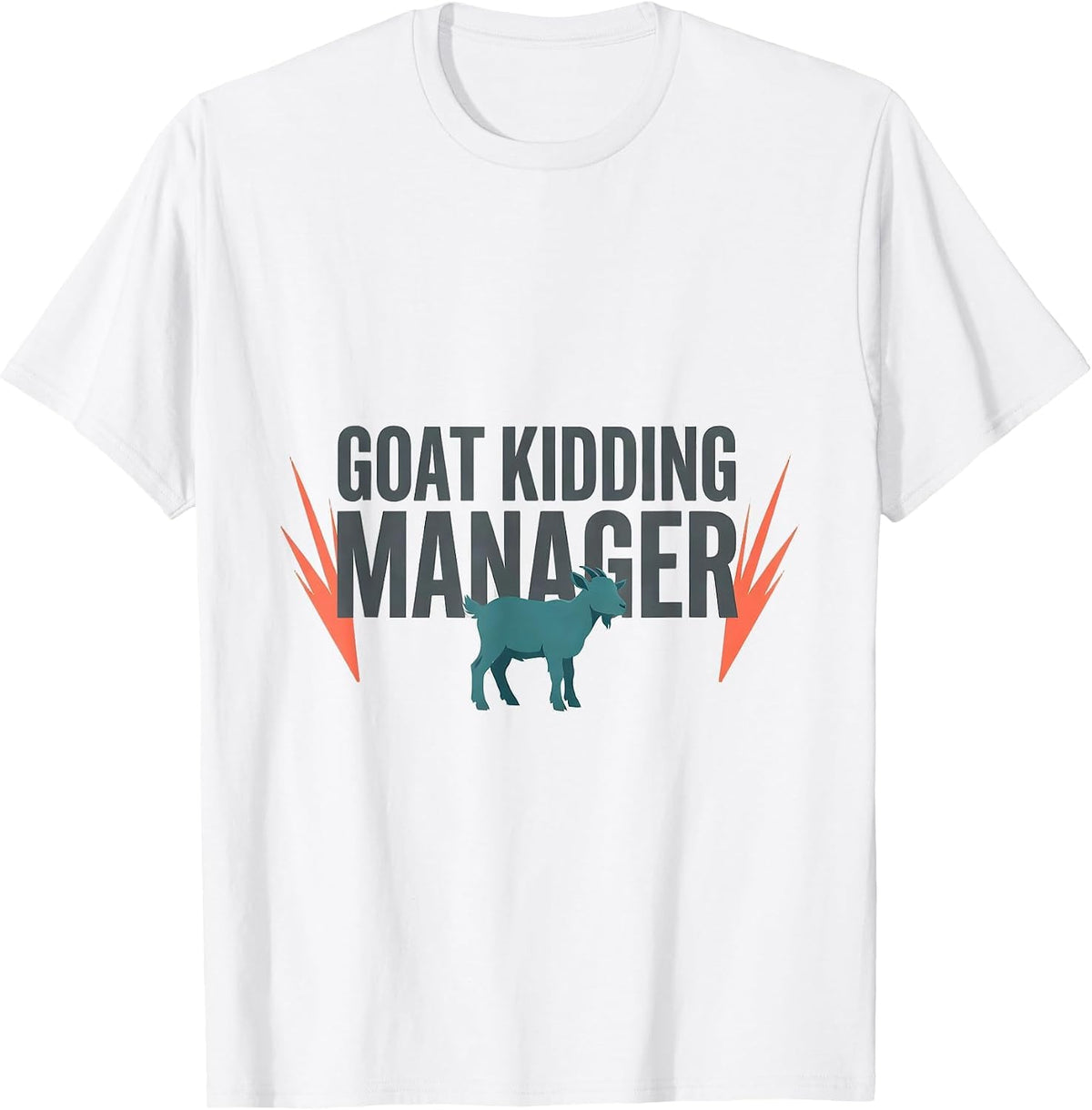 Men's Goat Kidding Manager Funny Goat Owner Farmer Humor T-Shirt - White