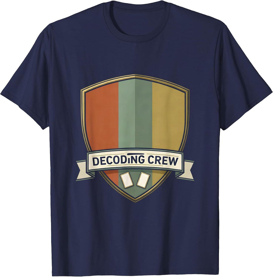 Decoding Crew Dyslexia Teacher Crew Humor Dyslexia T-Shirt - Navy Blue