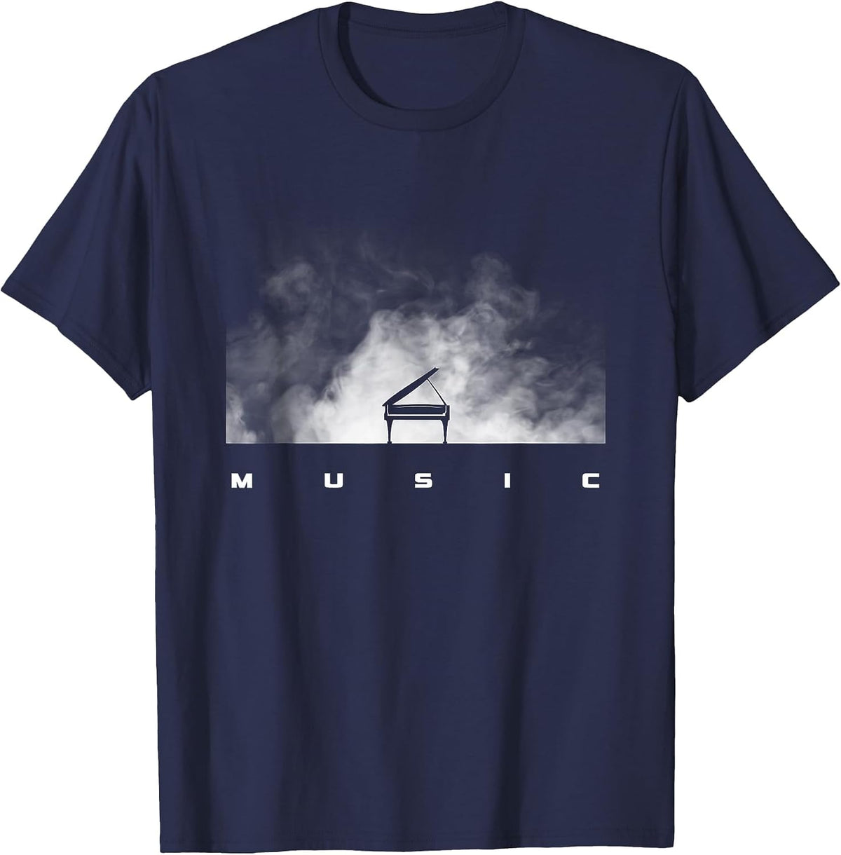 Music Pianist Piano T-Shirt - Navy Blue