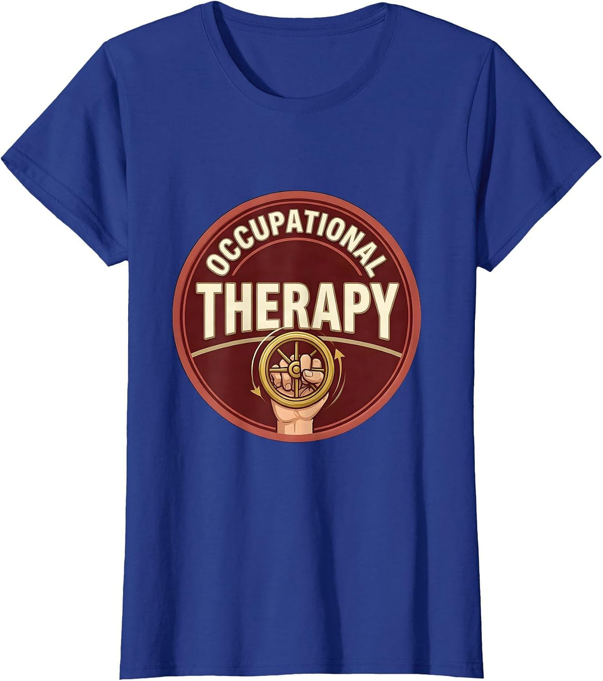 Women's Occupational Therapy Emblem Funny Occupational Therapist T-Shirt - Royal Blue