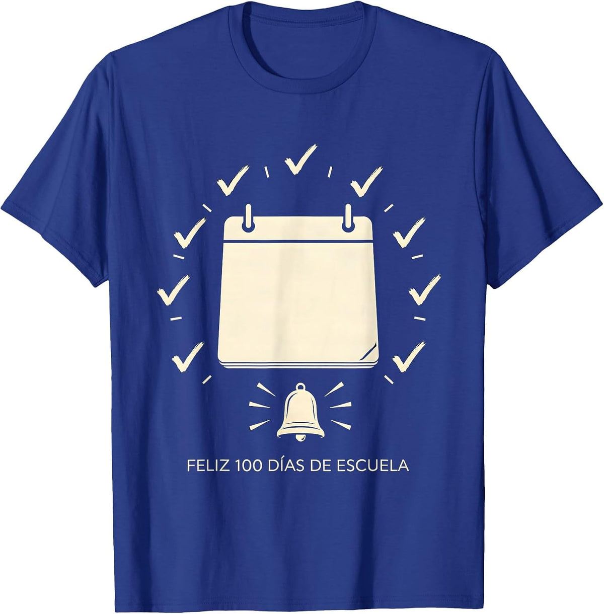 Men's Feliz 100 Días de Escuela Spanish Teacher 100th Day School T-Shirt - Royal Blue