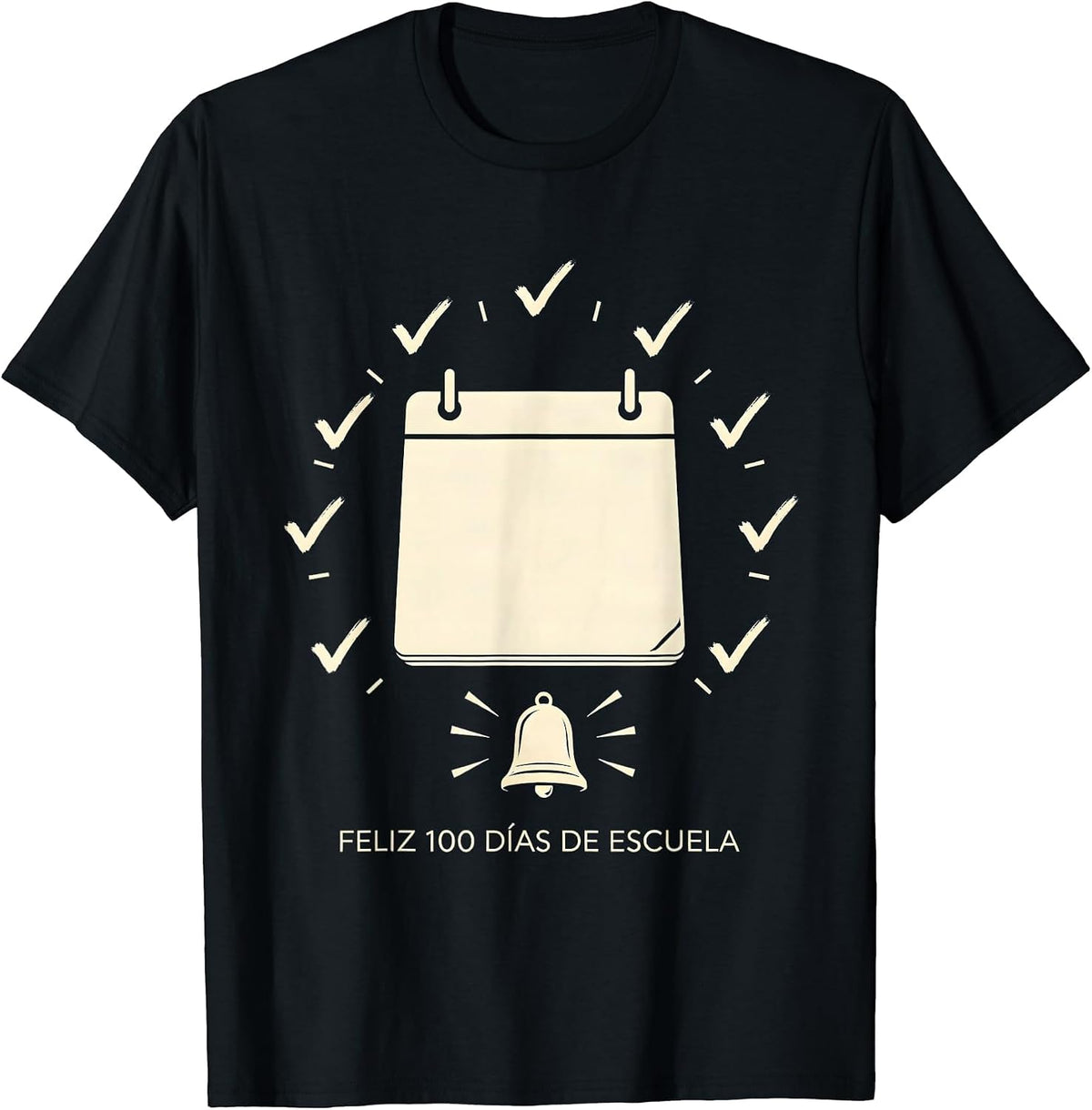 Men's Feliz 100 Días de Escuela Spanish Teacher 100th Day School T-Shirt - Black