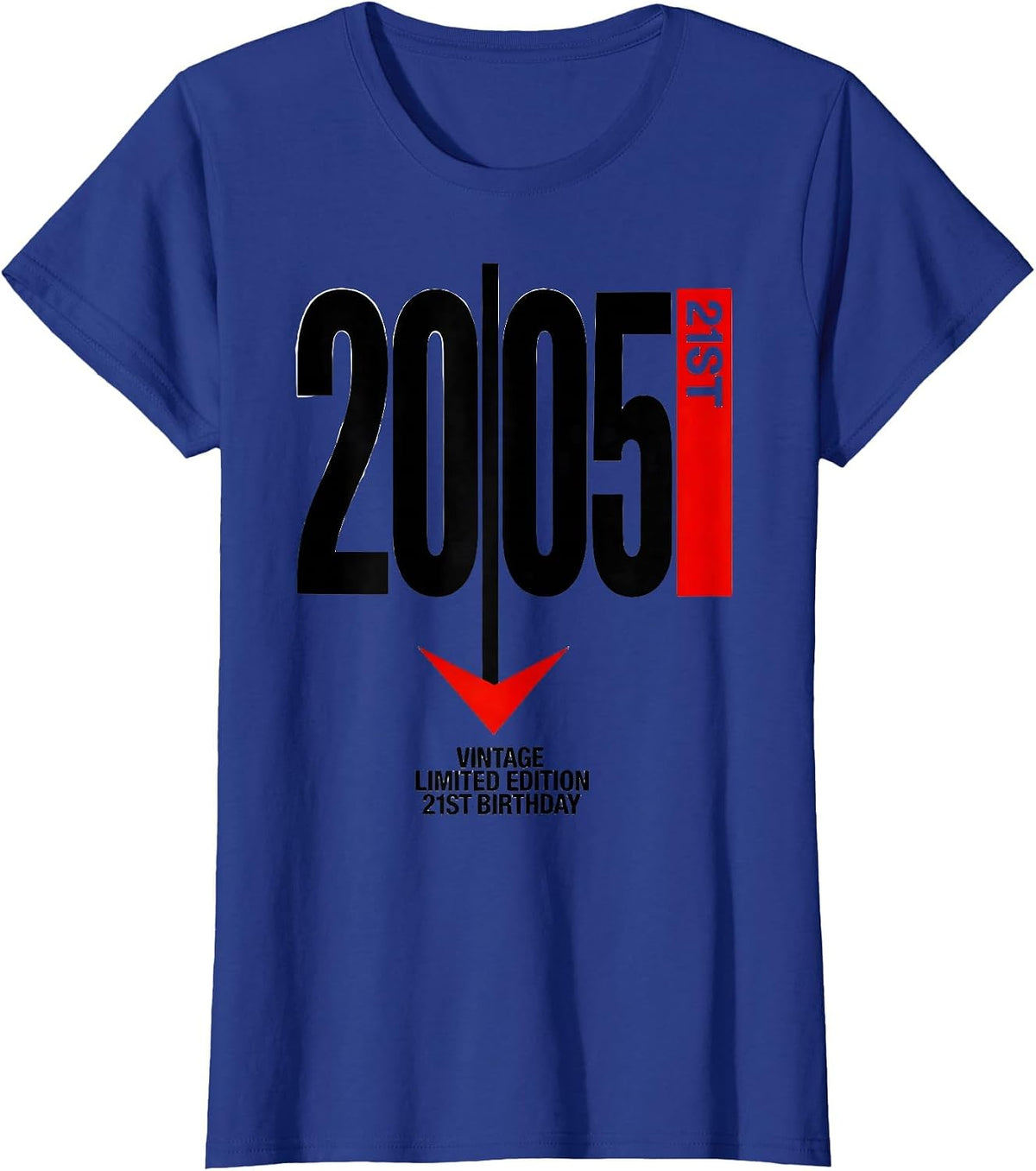 Women's Vintage 2005 Limited Edition 21st Birthday 21 Year Old T-Shirt - Royal Blue