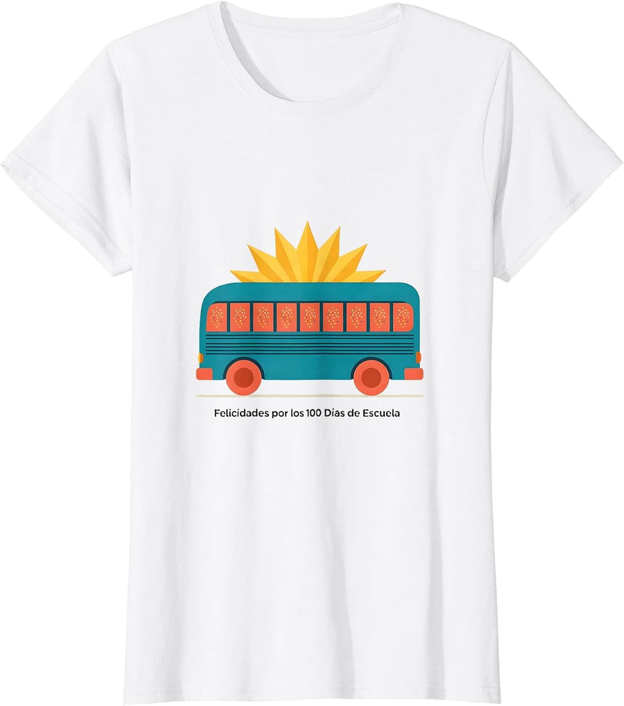 Women's Felicidades por los 100 Días de Escuela Spanish Teacher T-Shirt - White