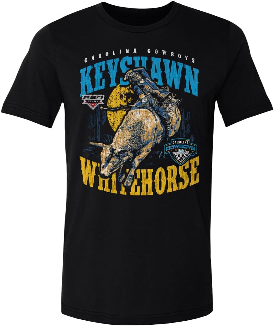 500 LEVEL Keyshawn Whitehorse PBR Carolina Cowboys Adult Men's Cotton T-Shirt - As Pictured