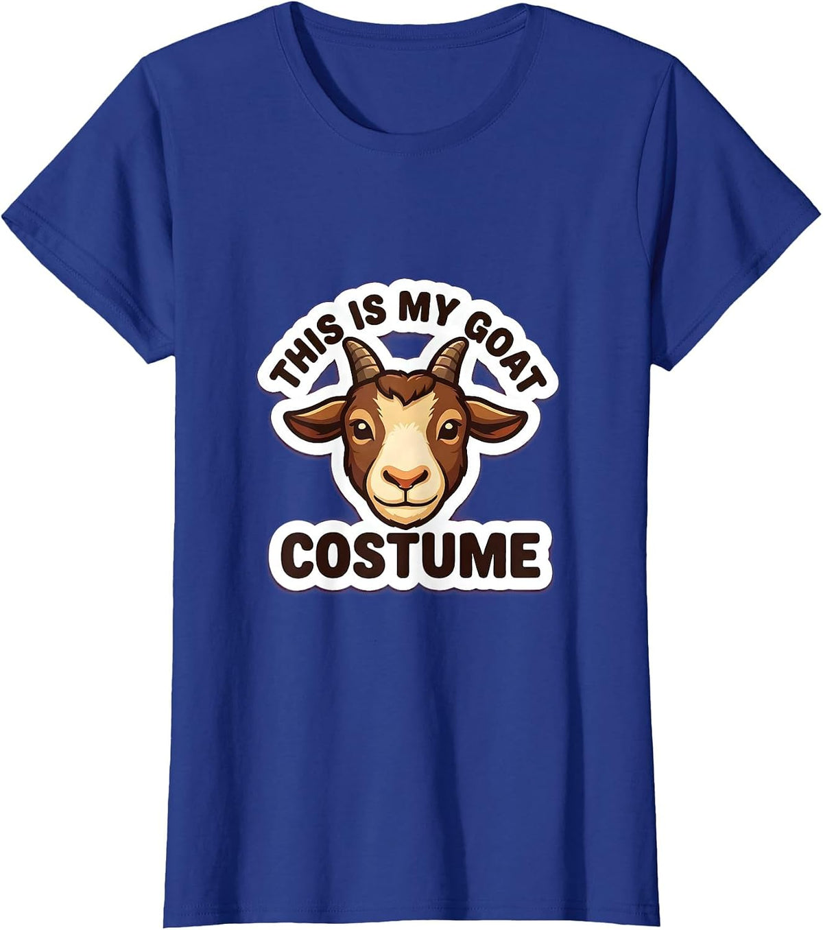 Women's This Is My Goat Costume Cute Kawaii Animal Lover Halloween T-Shirt - Royal Blue