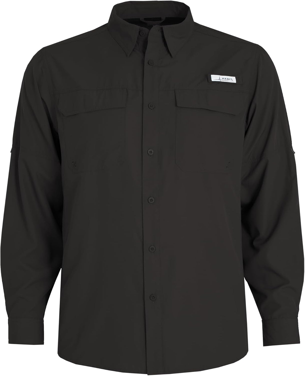 HABIT Men's Trappers Cabin Hybrid Long Sleeve River Shirt - Black