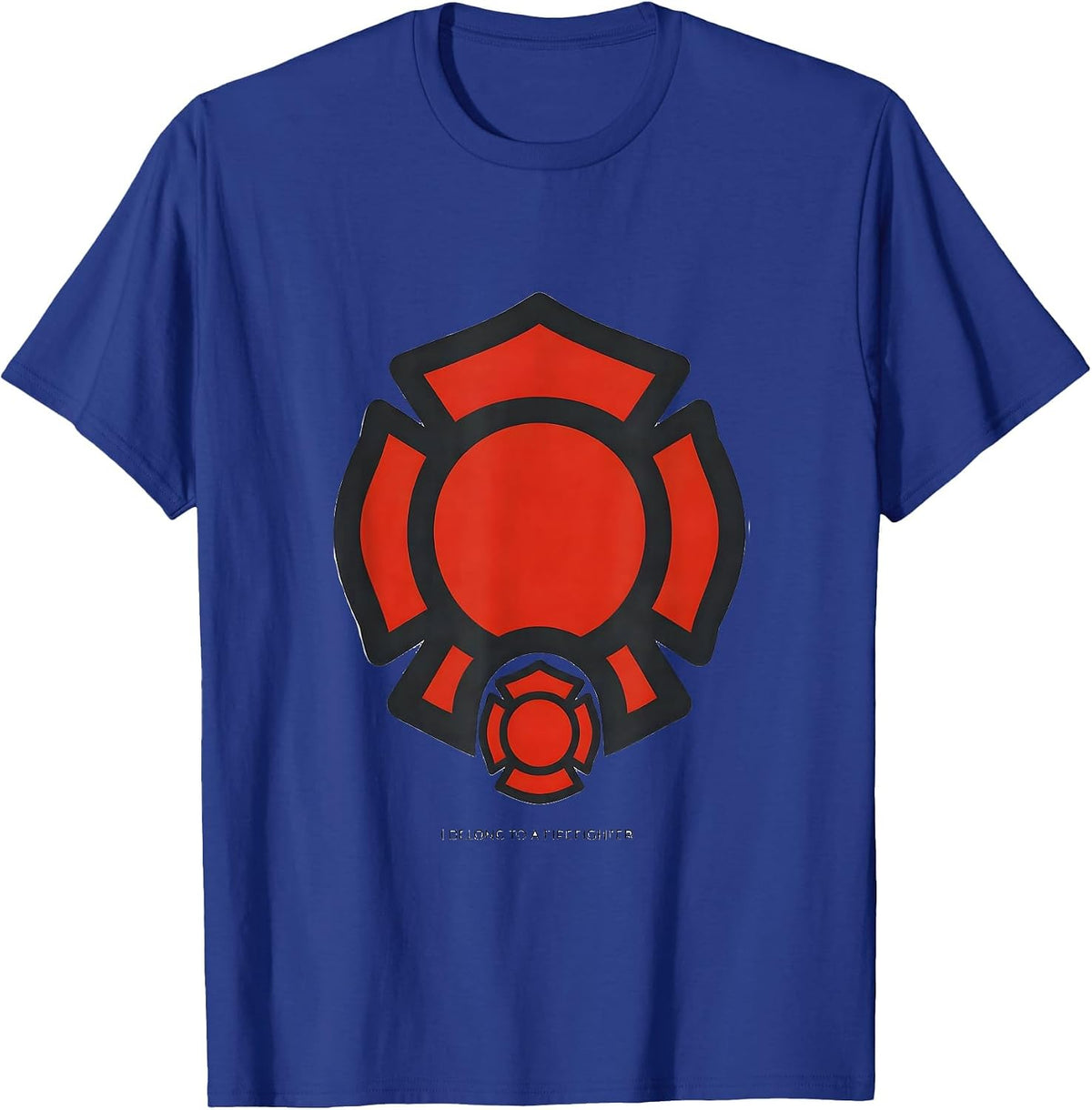 I Belong To A Firefighter Fire Truck Kids Toddler Birthday T-Shirt - Royal Blue