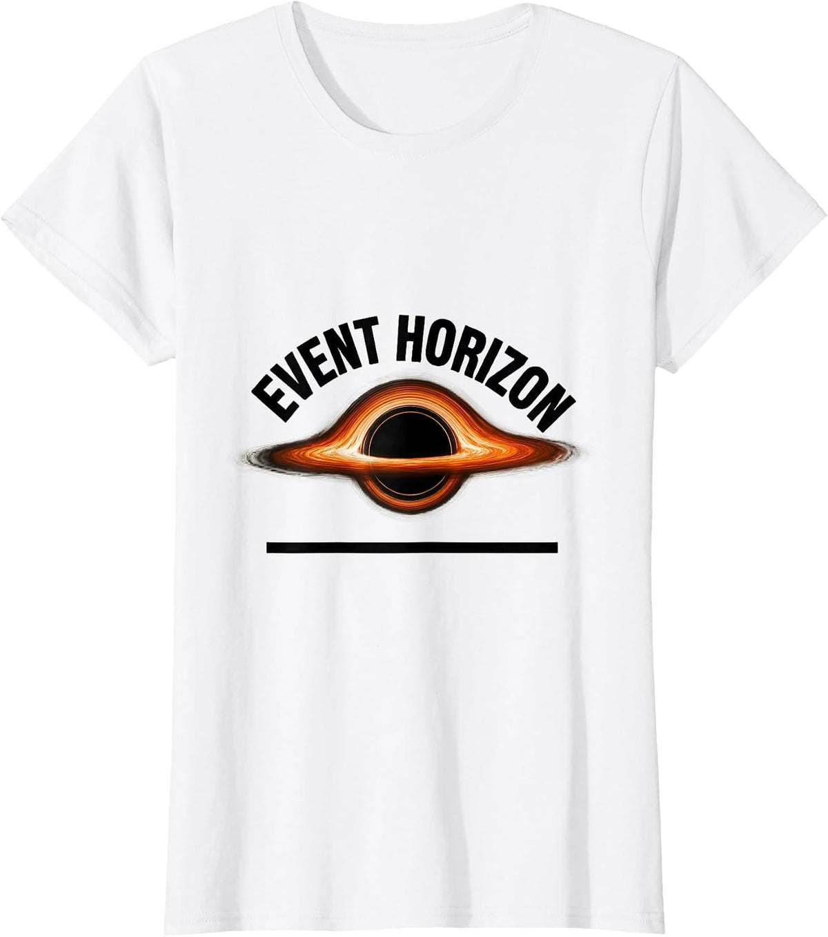 Women's Event Horizon Minimalist Astrophysics Science Student T-Shirt - White