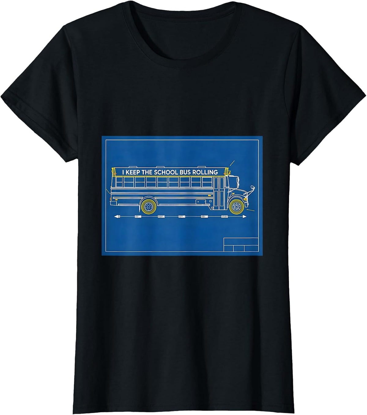 Women's I Keep The School Bus Rolling Funny School Bus Driver T-Shirt - Black