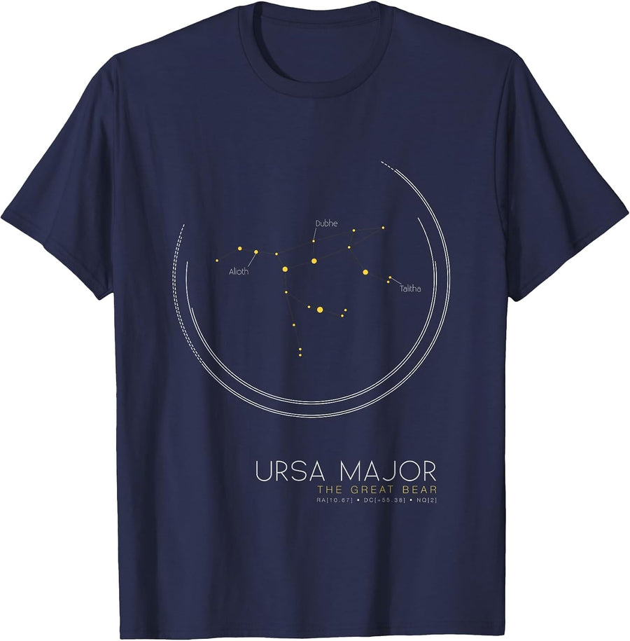 Ursa Major - Constellation T-Shirt for Science Nerds T-Shirt - Navy Blue