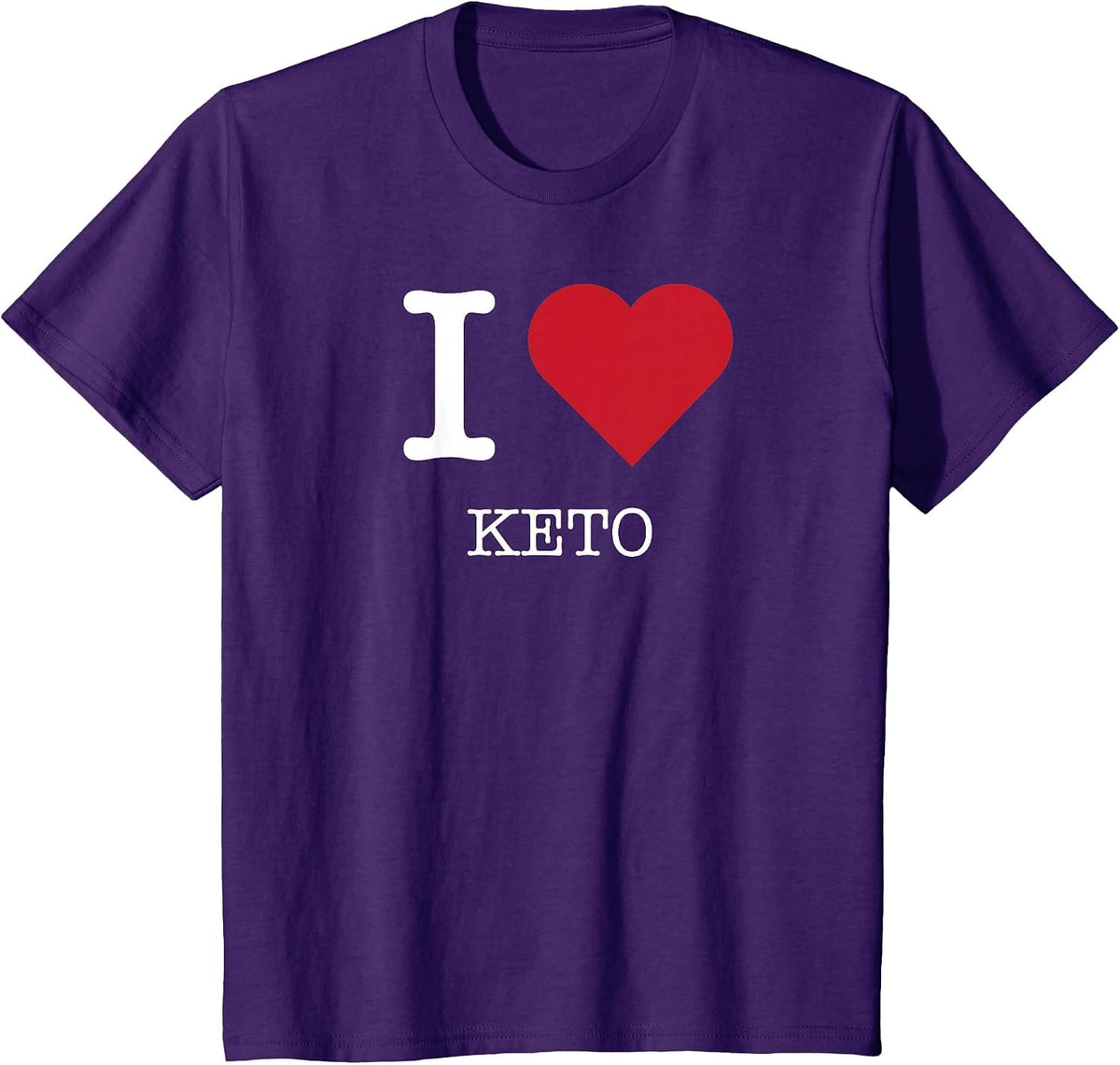 I Heart Keto, I Love Keto T-Shirt - Purple