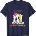 Its Just A Bunch of Honkus Ponkus Witch Goose Fun Halloween T-Shirt - Navy Blue