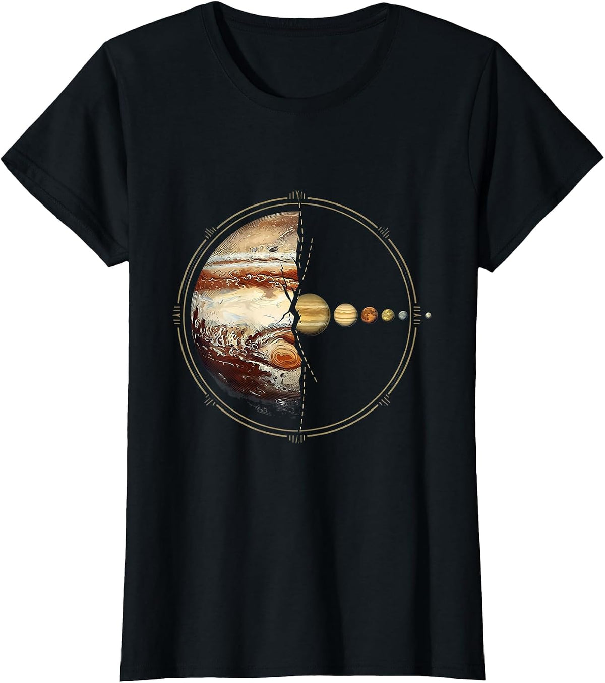 Pluto Crossing Planets Funny Space Science Humor T-Shirt - Black