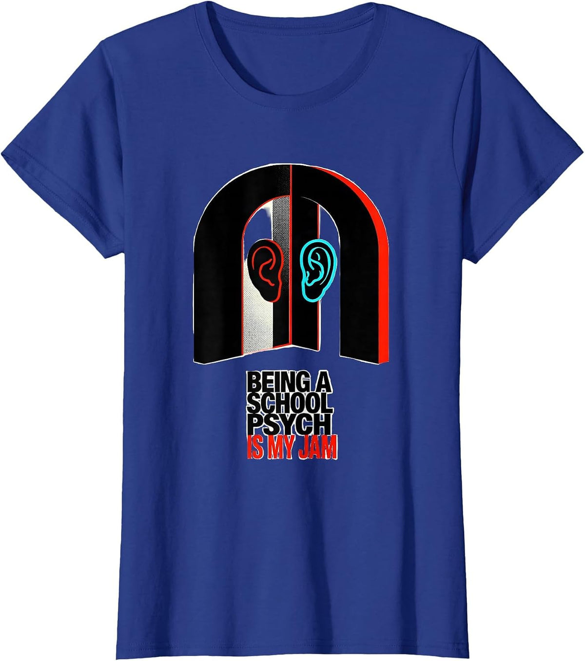 Women's Being A School Psych Is My Jam Funny School Counselor New T-Shirt - Royal Blue