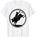 Men's 90s Country Rodeo Bull Riding Graphic T-Shirt - White