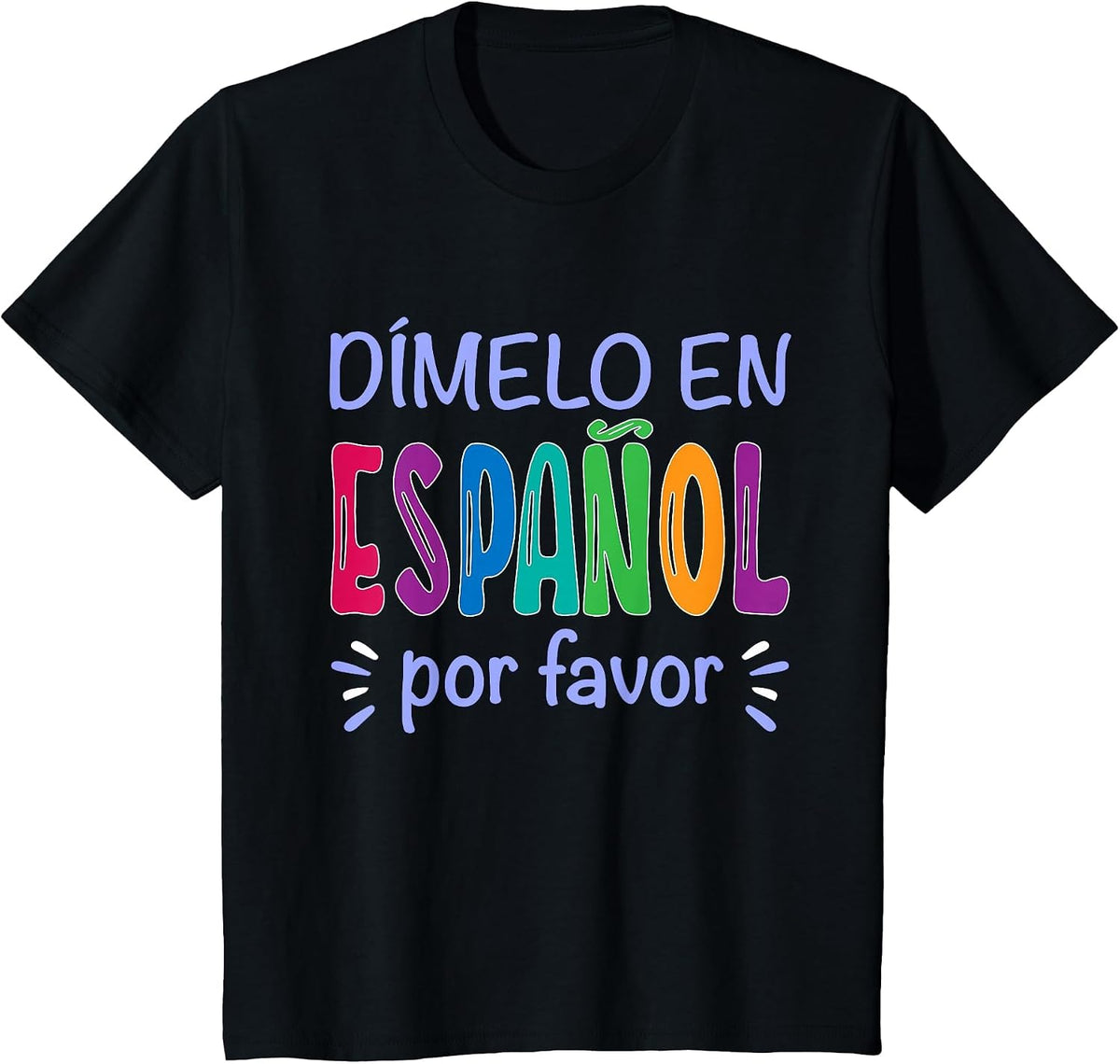 Dimelo En Espanol Bilingual Spanish Teacher T-Shirt - Black
