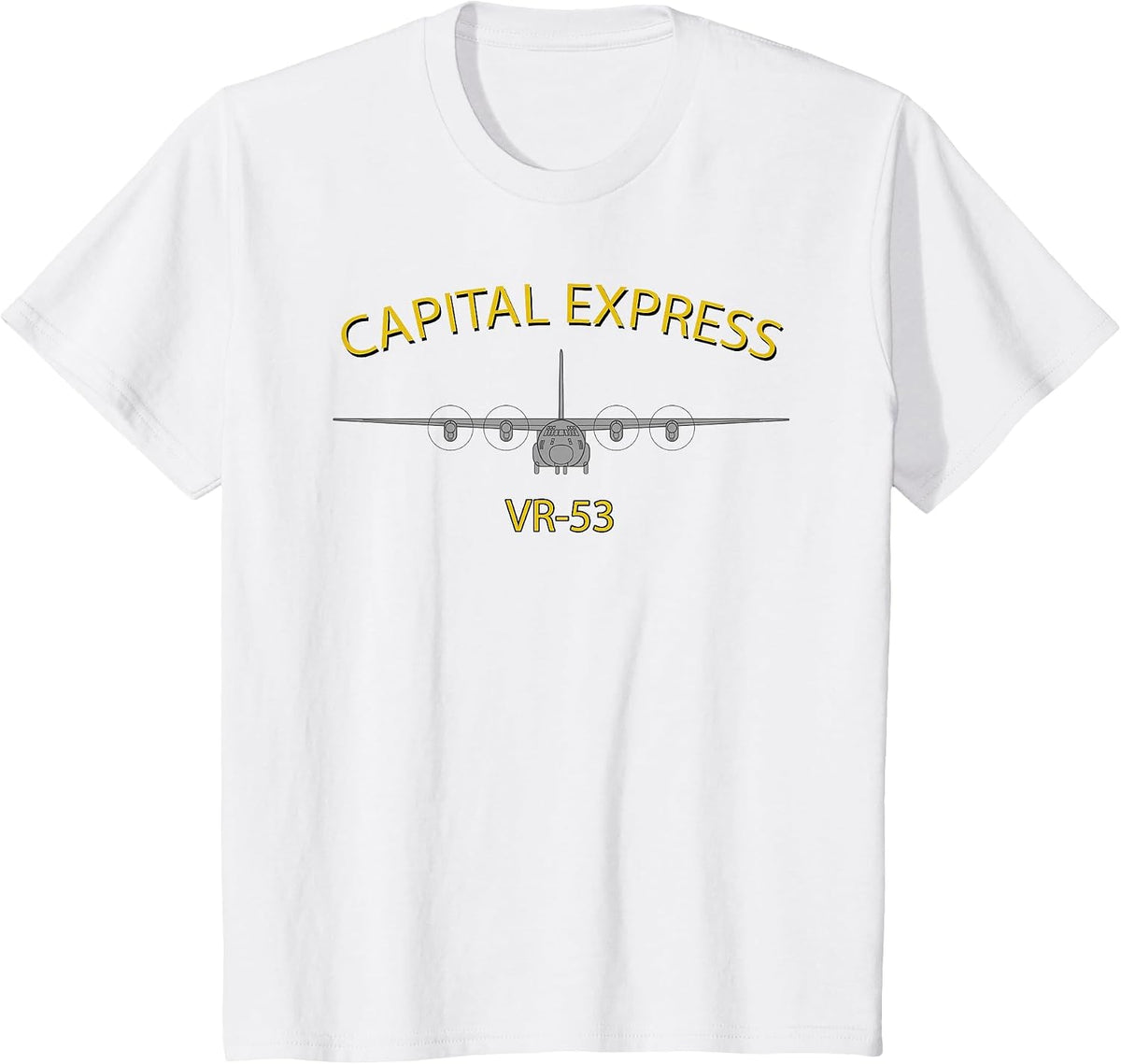 VR-53 Capital Express C-130 Airplane Squadron T-Shirt T-Shirt - White
