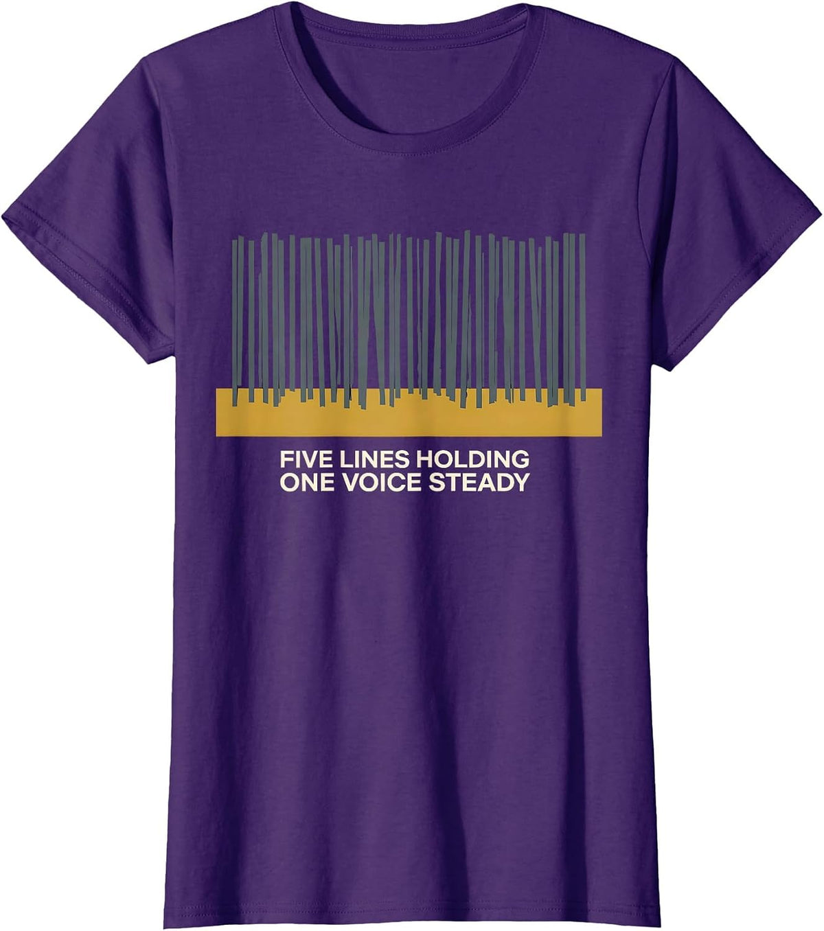 Women's Five Lines Holding, One Voice Steady Tribute 911 Dispatcher T-Shirt - Purple