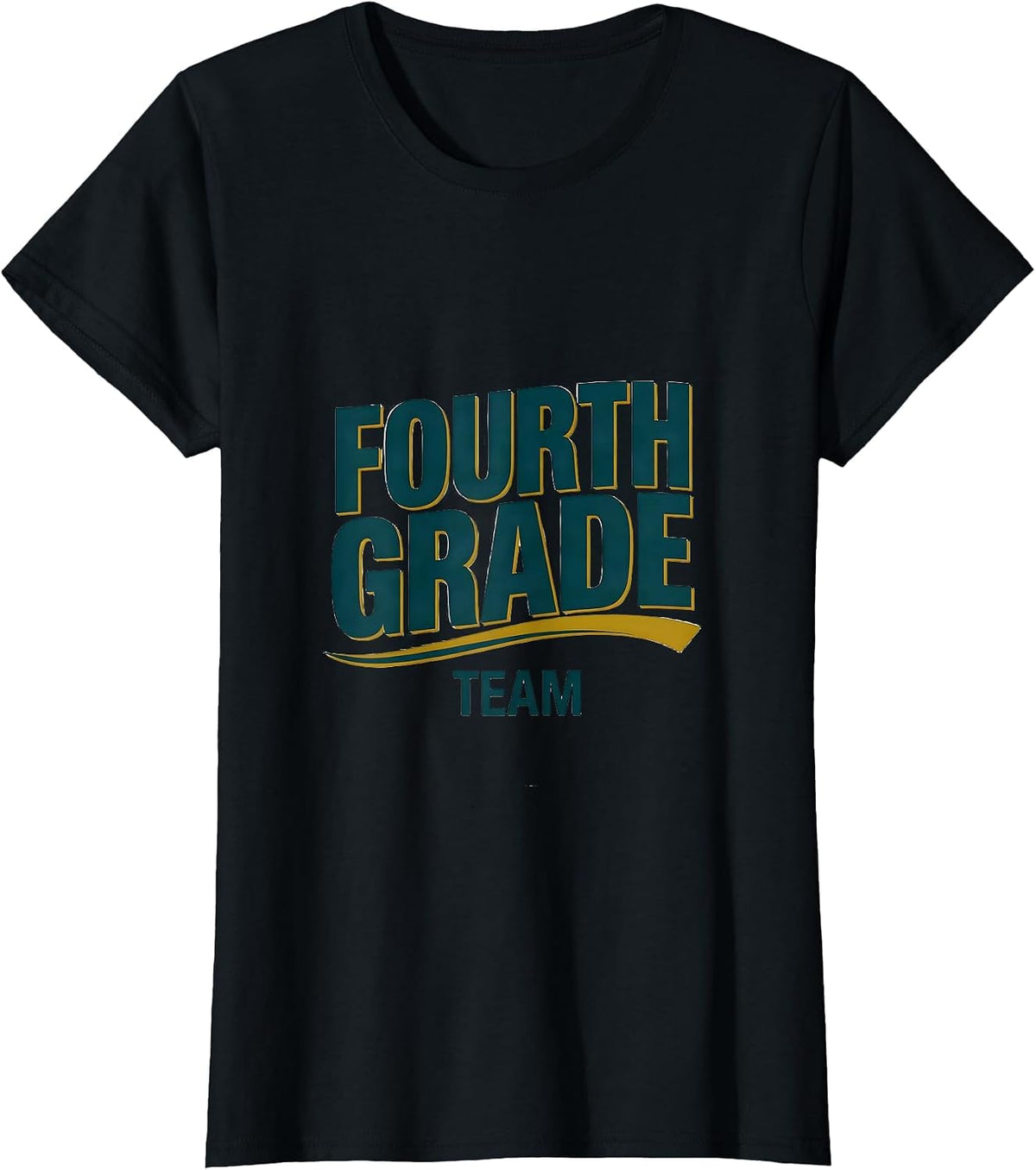 Women's Fourth Grade Team Cute Vintage Graphic Fourth Grade Teacher T-Shirt - Black