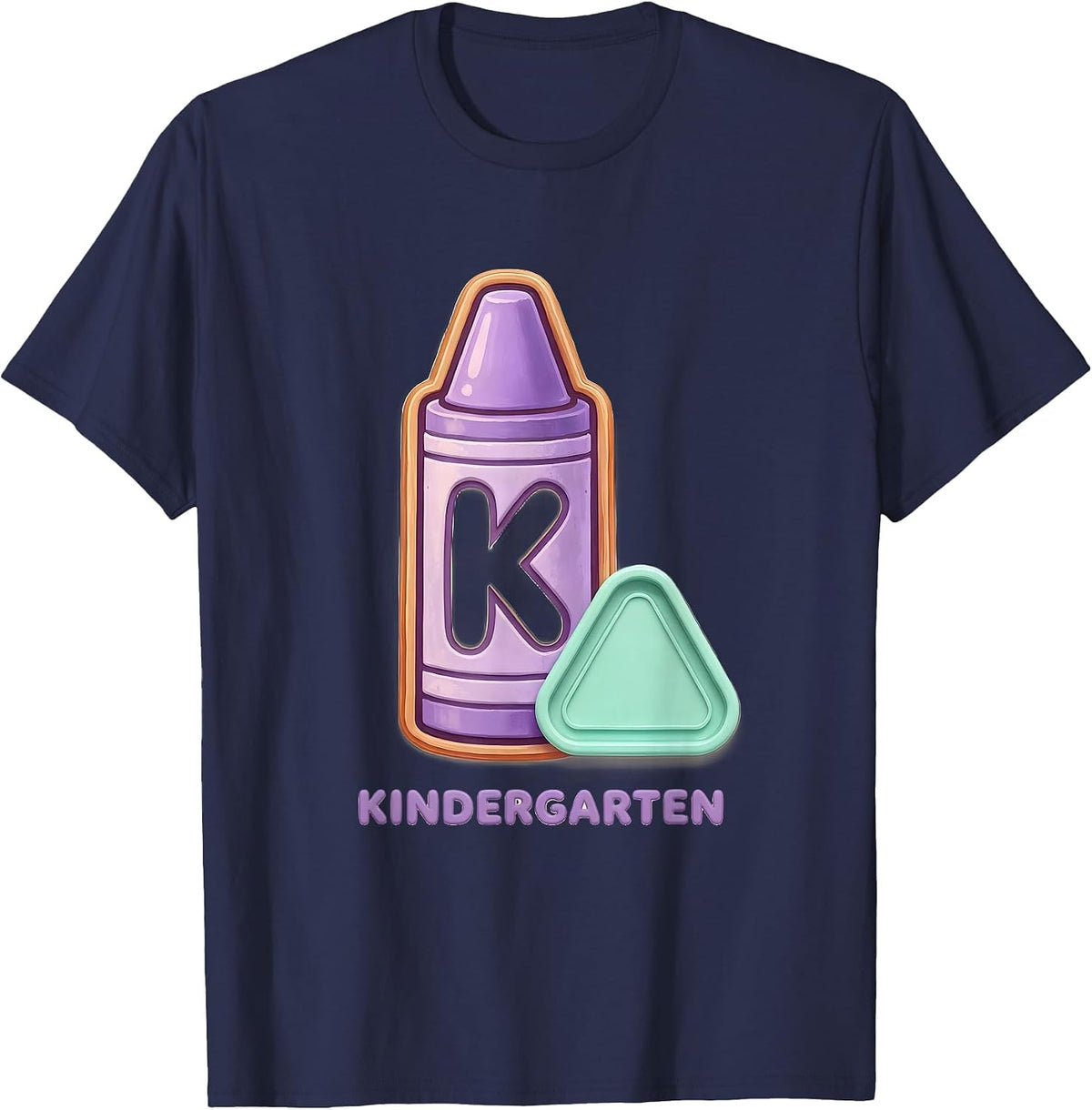 Kindergarten Cute Kawaii Elementary Teacher Back To School T-Shirt - Navy Blue