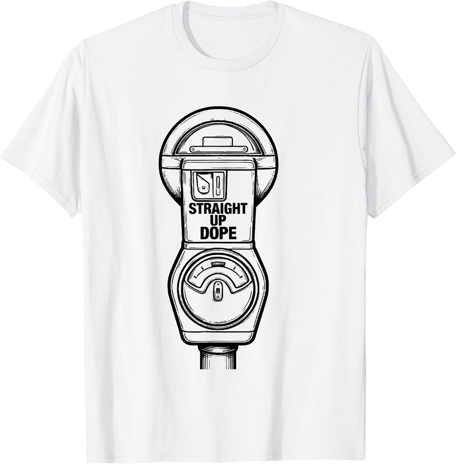 Men's Straight Up Dope Funny Gangster Rap Slang Hip Hop Humor T-Shirt - White