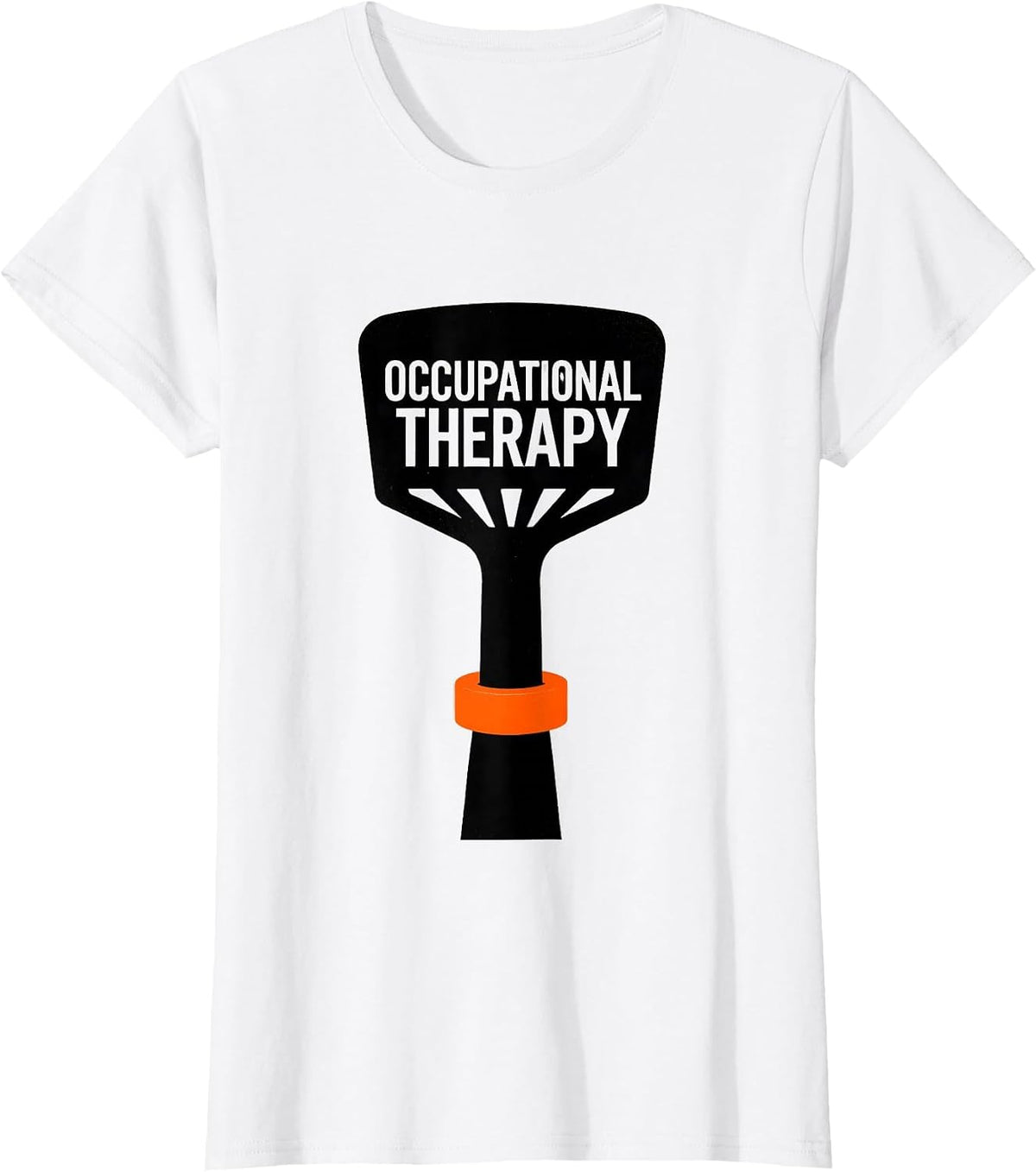 Occupational Therapy Stencil Graphic OT Therapist Work Wear T-Shirt - White