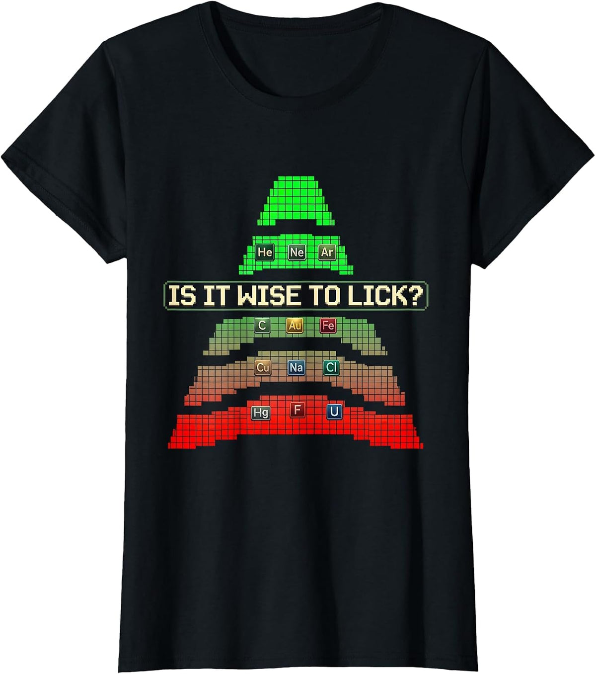 Is It Wise To Lick Funny Periodic Table Science Teacher T-Shirt - Black