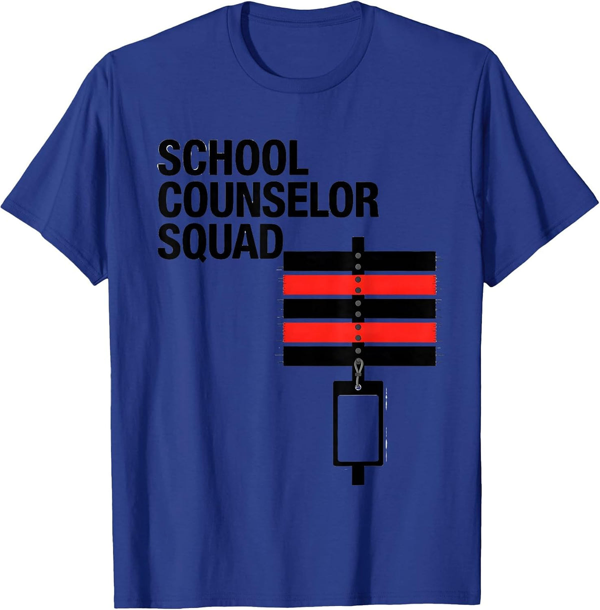 Men's School Counselor Squad Retro PTA Crew Parent Volunteer T-Shirt - Royal Blue