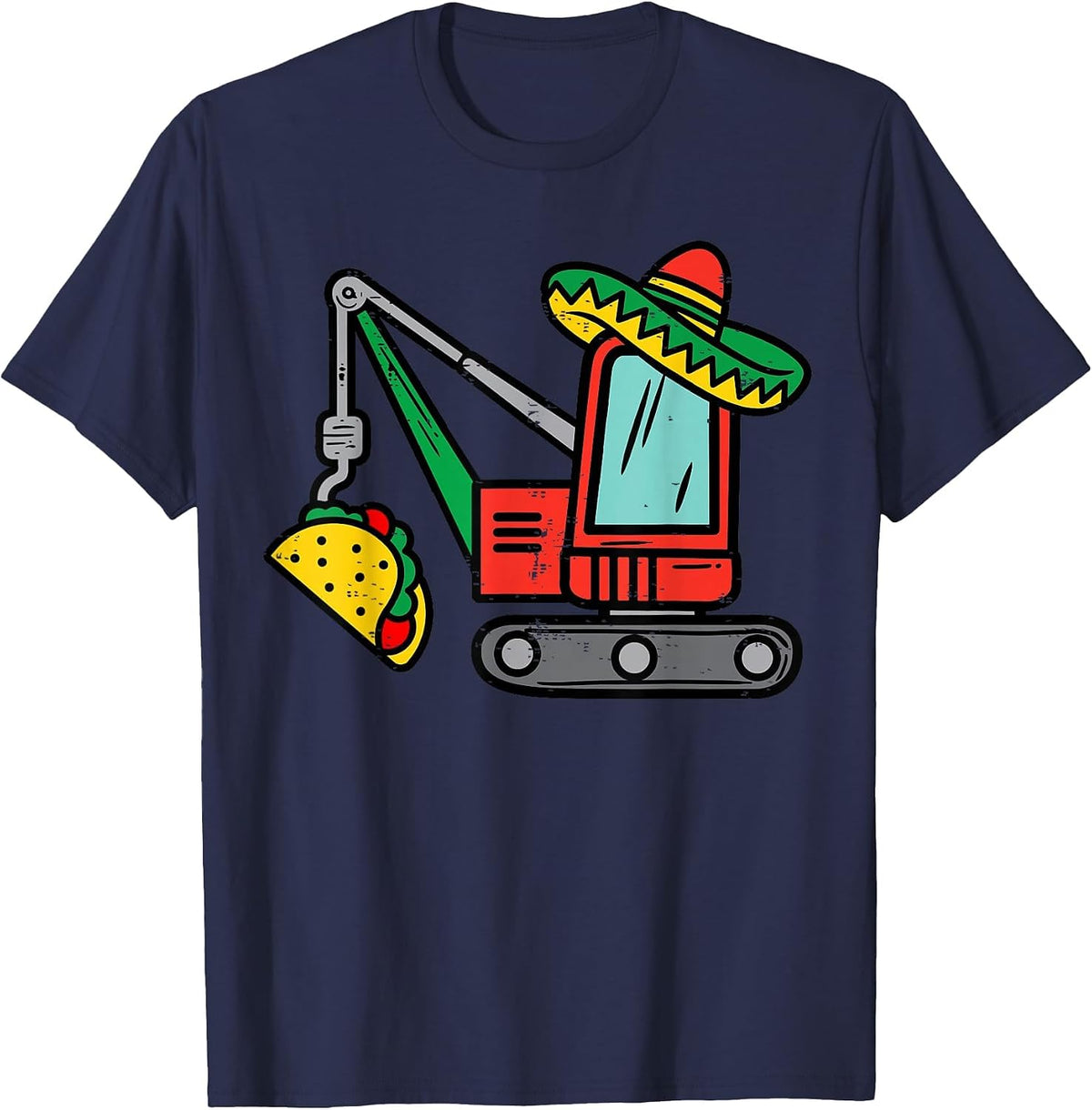 Mexican Crane Tacos Boys Cinco De Mayo Fiesta Kids Toddler T-Shirt - Navy Blue