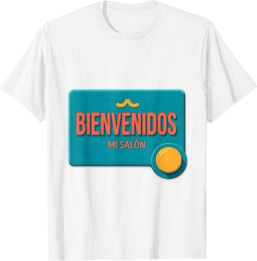 Men's Bienvenidos Mi Salón Bold Bilingual Spanish Teacher T-Shirt - White