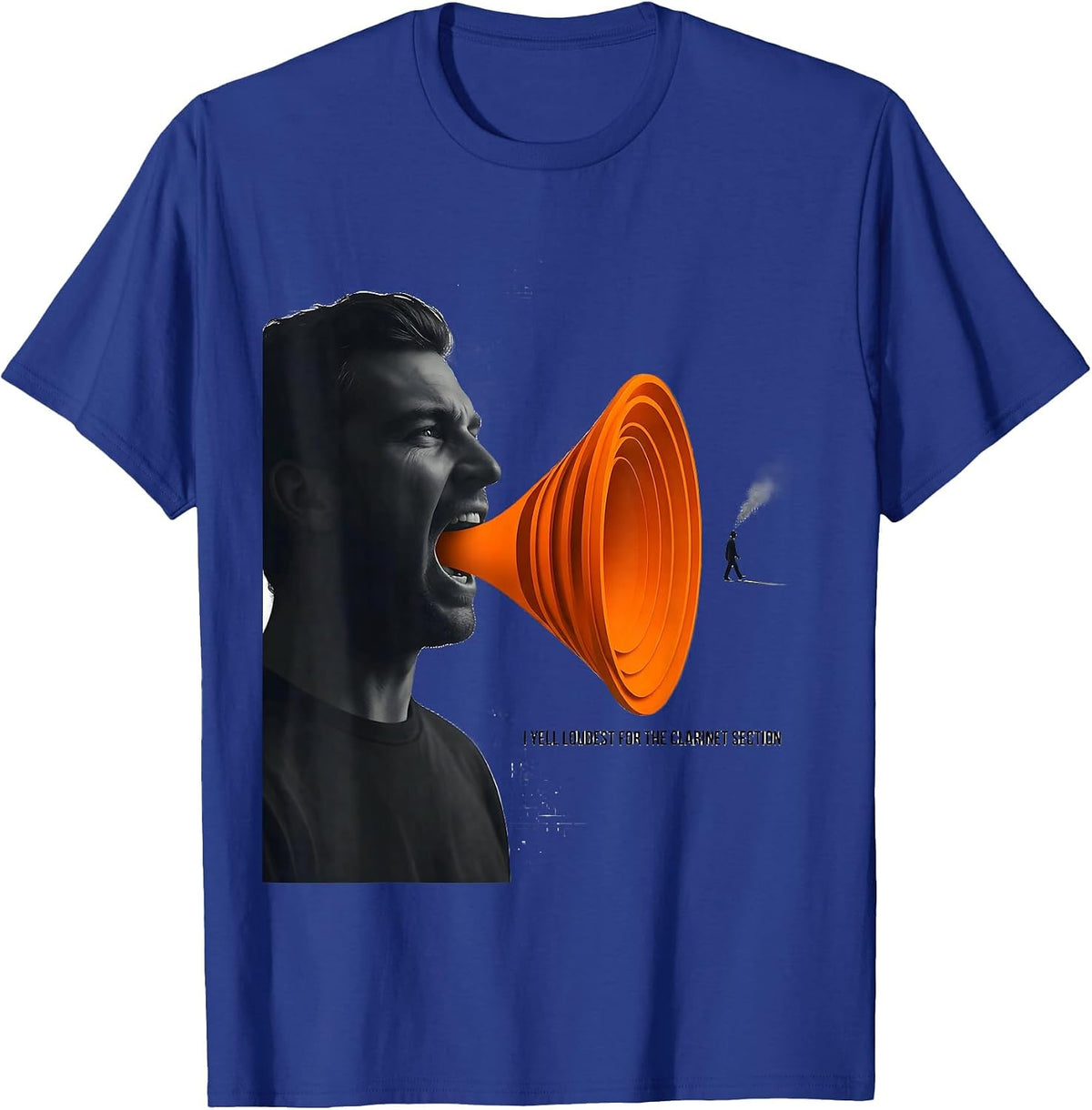 Men's I Yell Loudest For The Clarinet Section Funny Band Mom T-Shirt - Royal Blue