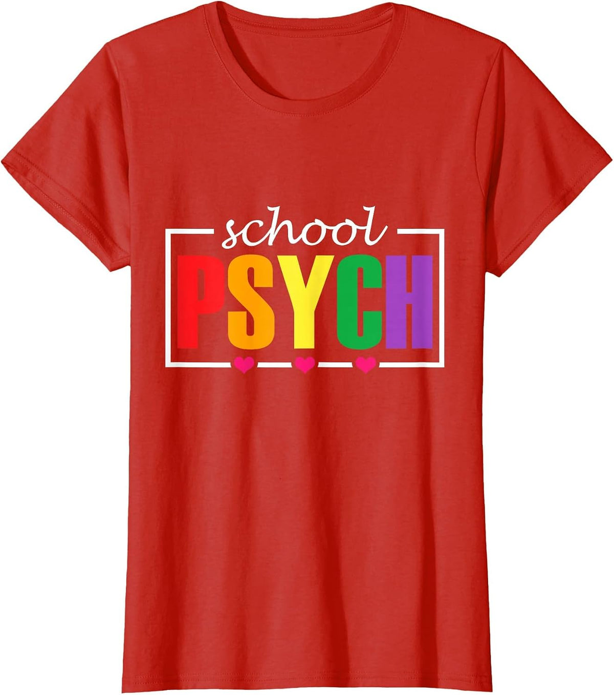 School Psych Teacher Class Psychology School Psychologist T-Shirt - Red