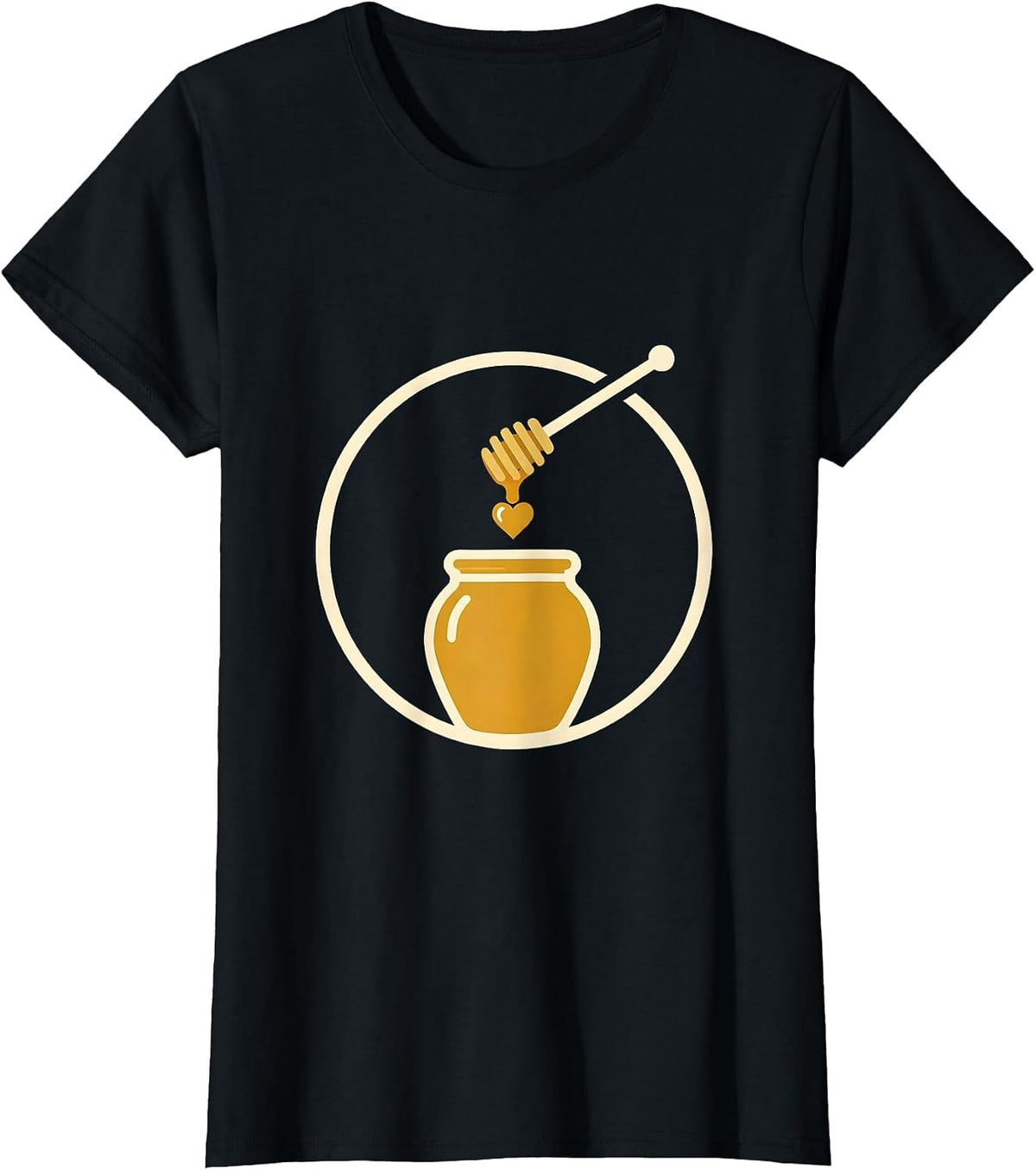 Honey Jar Minimalist Sweet Food Lover Gift T-Shirt - Black