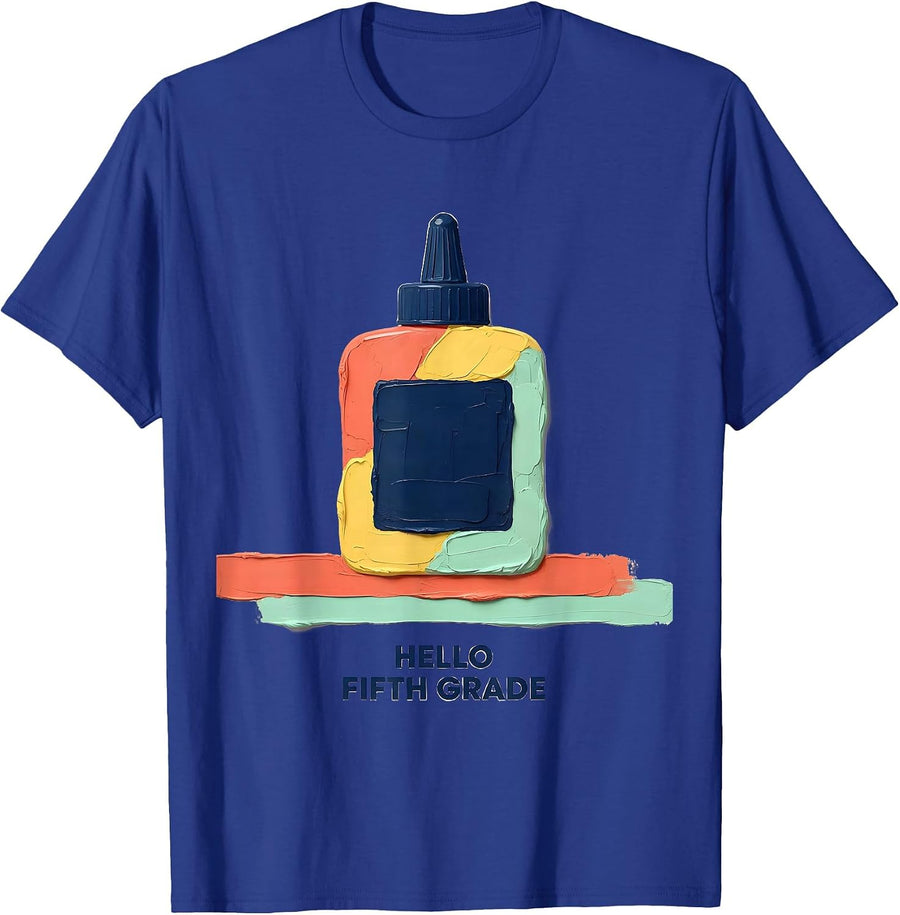 Hello Fifth Grade Cute Back To School Teacher Student T-Shirt - Royal Blue