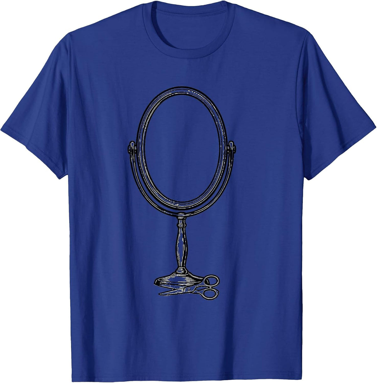 Hand Mirror Barber Humor Vintage Trade Pride Gift T-Shirt - Royal Blue
