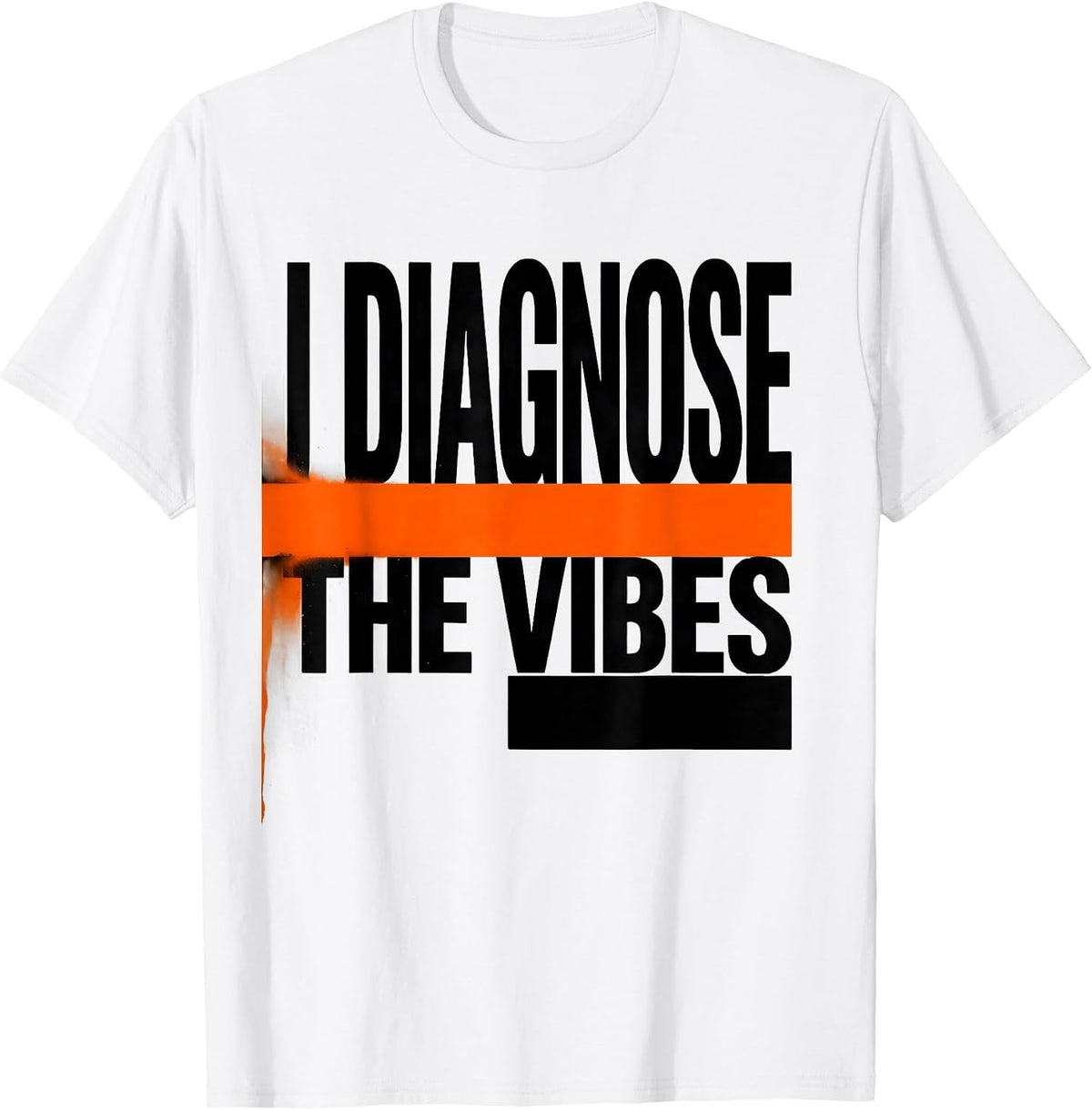 Men's I Diagnose The Vibes Funny School Counselor Psychologist T-Shirt - White
