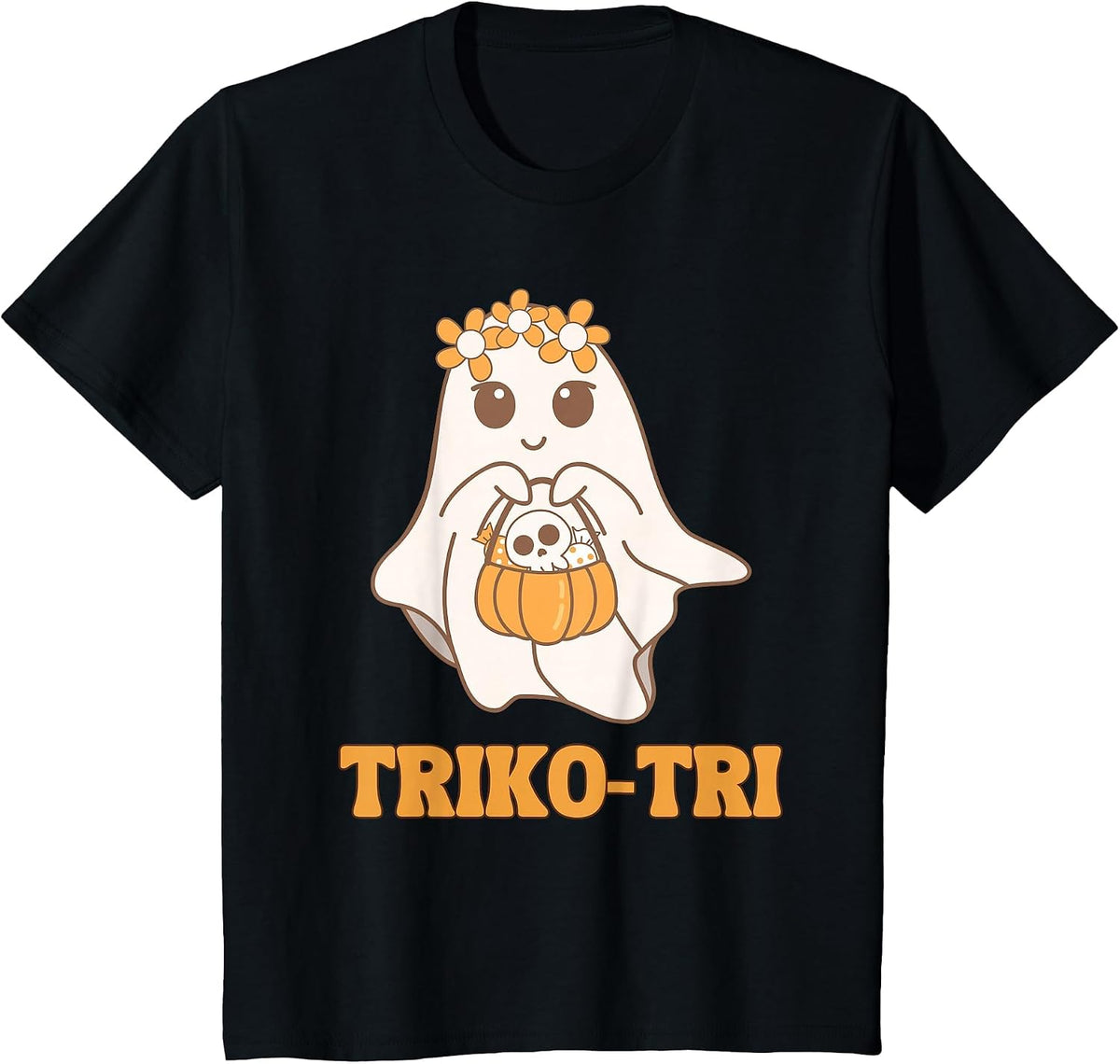 Triko Tri Funny Spanish Halloween Trick or Treat Humor T-Shirt - Black