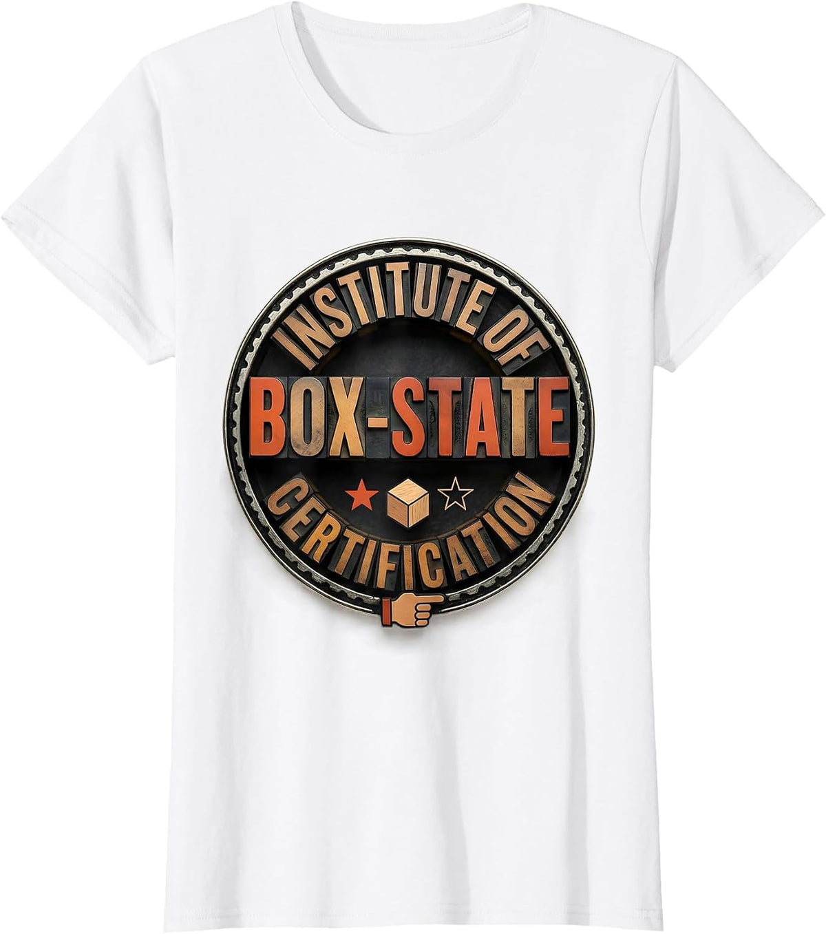 Institute of Box-State Certification Quantum Physics Humor T-Shirt - White