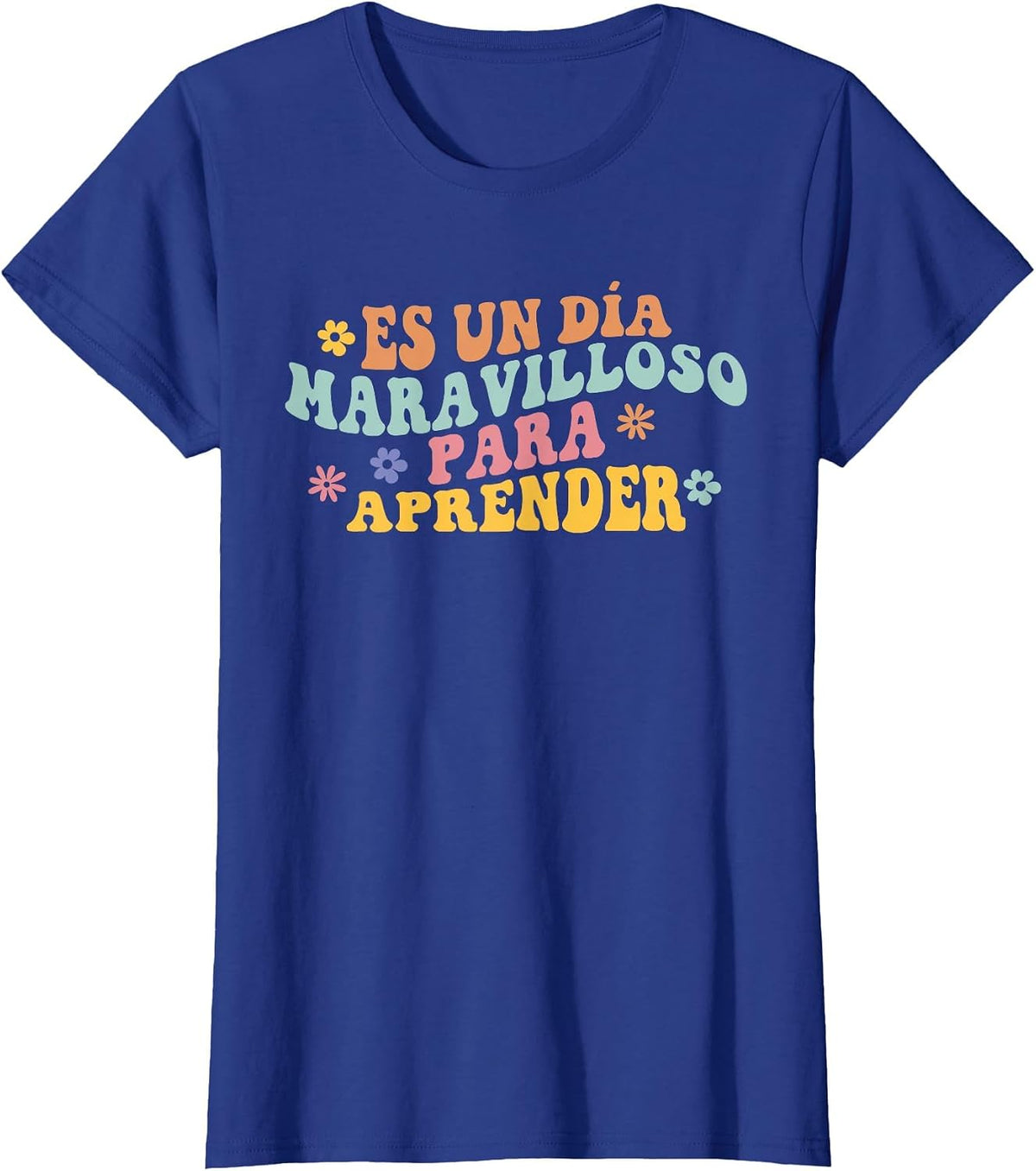 Spanish Teacher Dual Language Bilingual Teacher Cute Preppy T-Shirt - Royal Blue