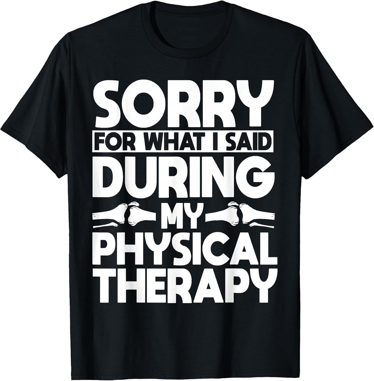 ACL Surgery Knee Reconstruction Replacement Physical Therapy T-Shirt - Black