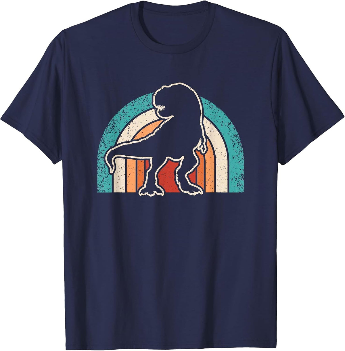 Retro Dinosaur Lover Dino T-Rex Men Boys Kids T-Shirt - Navy Blue