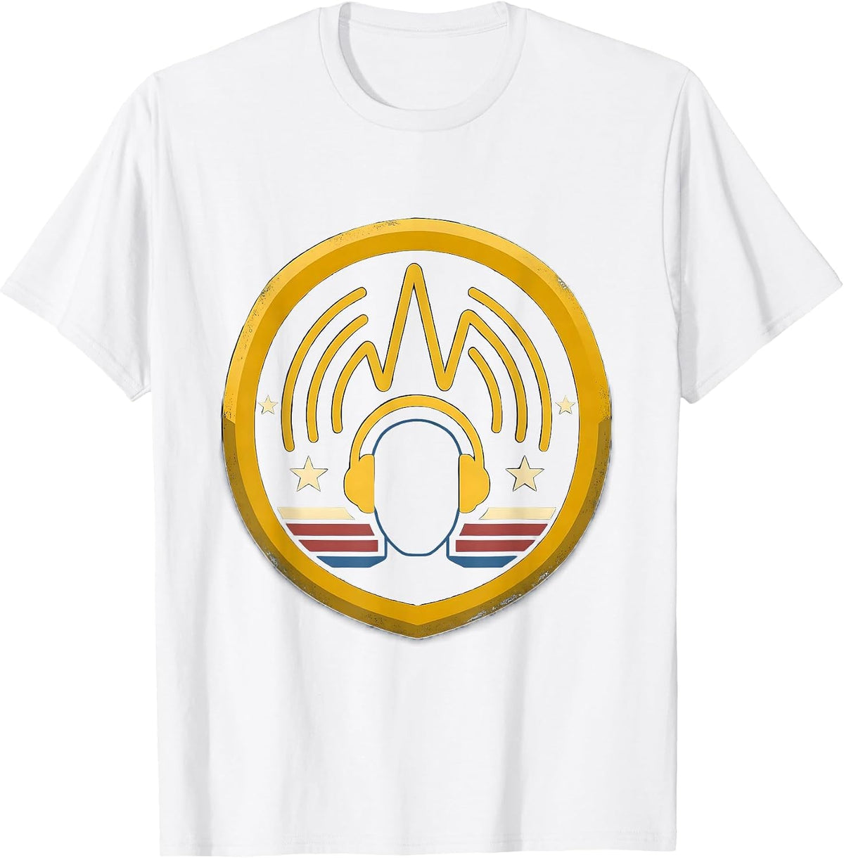 Men's Thin Gold Line 911 Dispatcher Patriotic Tribute T-Shirt - White