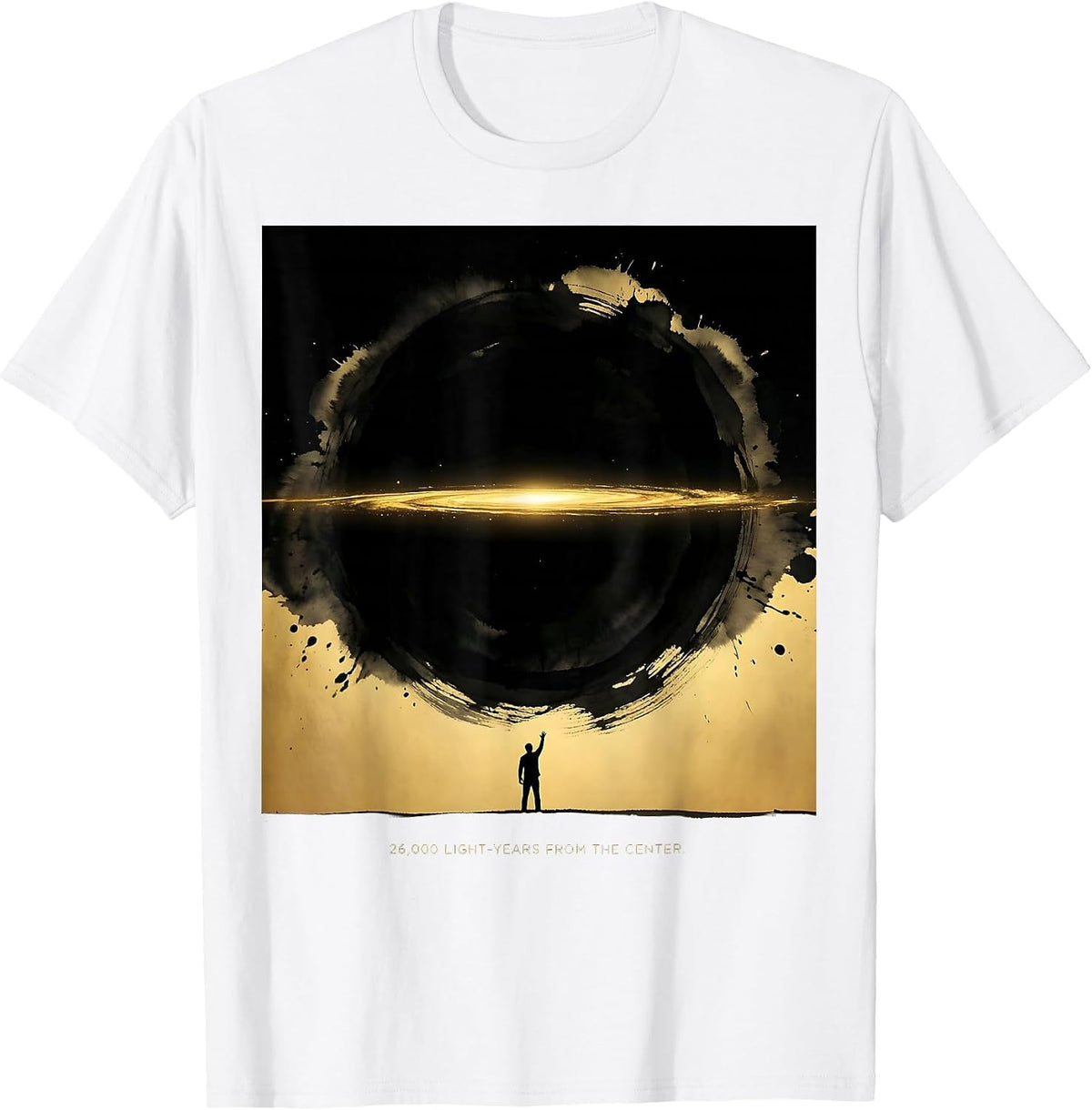 Men's 26,000 Light-Years From The Center Science Physics T-Shirt - White