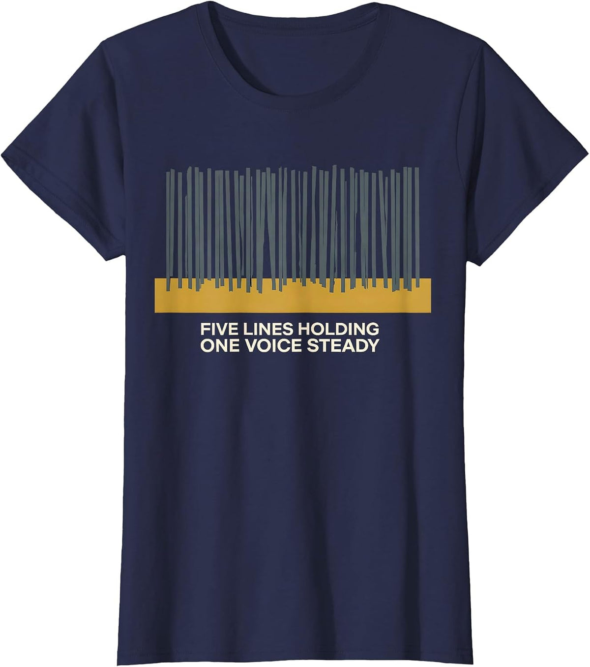 Women's Five Lines Holding, One Voice Steady Tribute 911 Dispatcher T-Shirt - Navy Blue