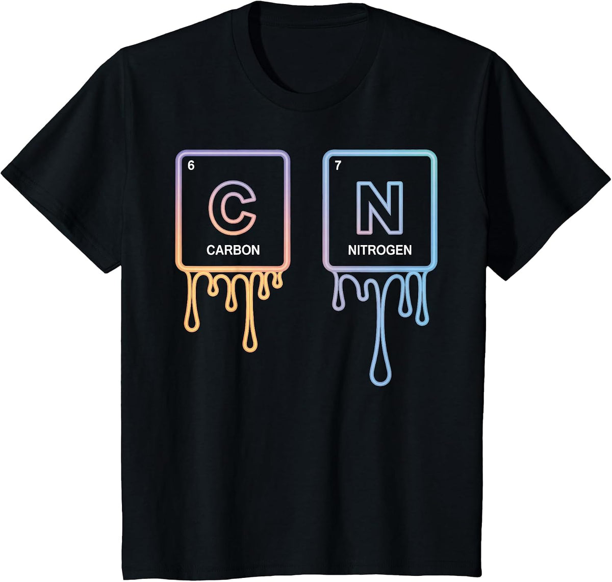6 7 Funny Science Chemistry Teacher Periodic Table Meme T-Shirt - Black